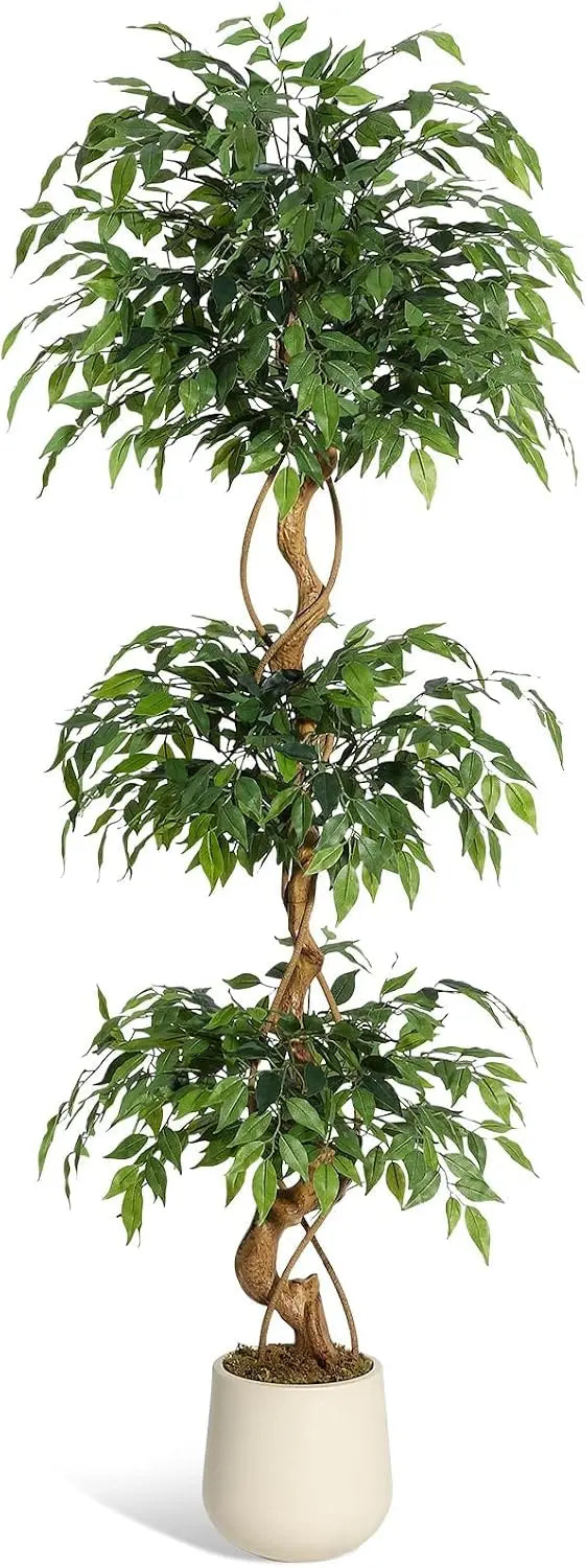 Premium Artificial Ficus Tree With Realistic Silk Leaves