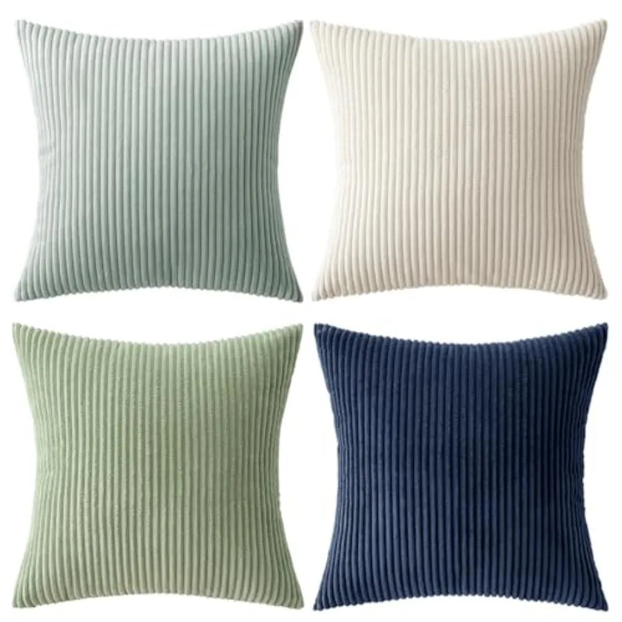 Boho Farmhouse Throw Pillow Covers With Soft Cotton Blend Cushion