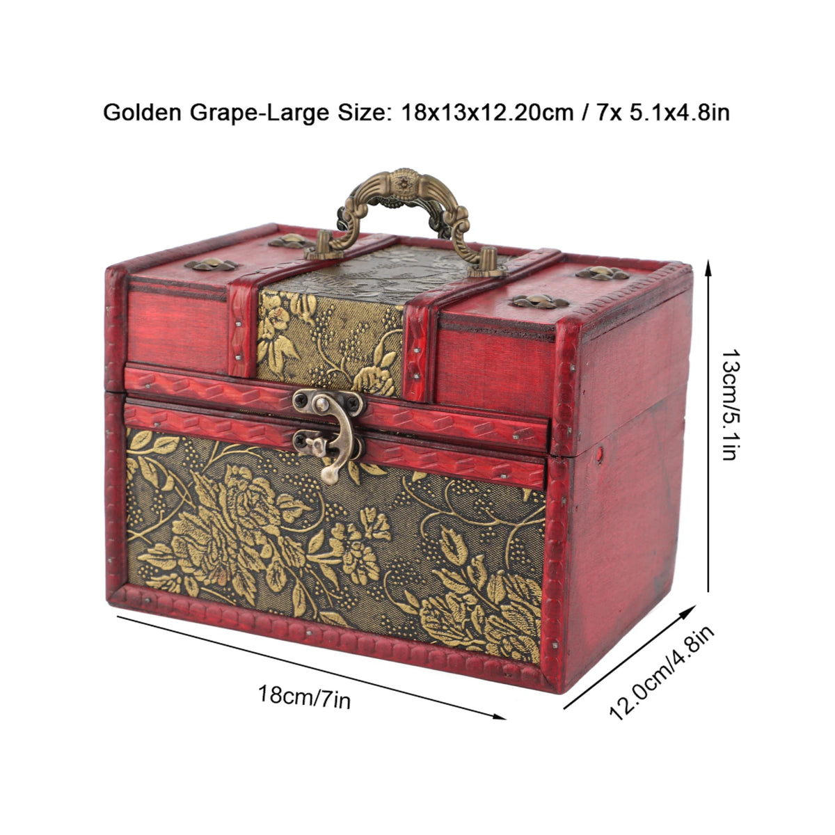 Portable Wooden Jewelry Display Box With Faux Leather Interior