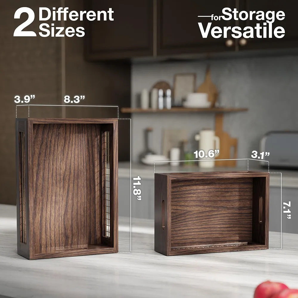 Multipurpose Rustic Wooden Nesting Crates For Wall Storage