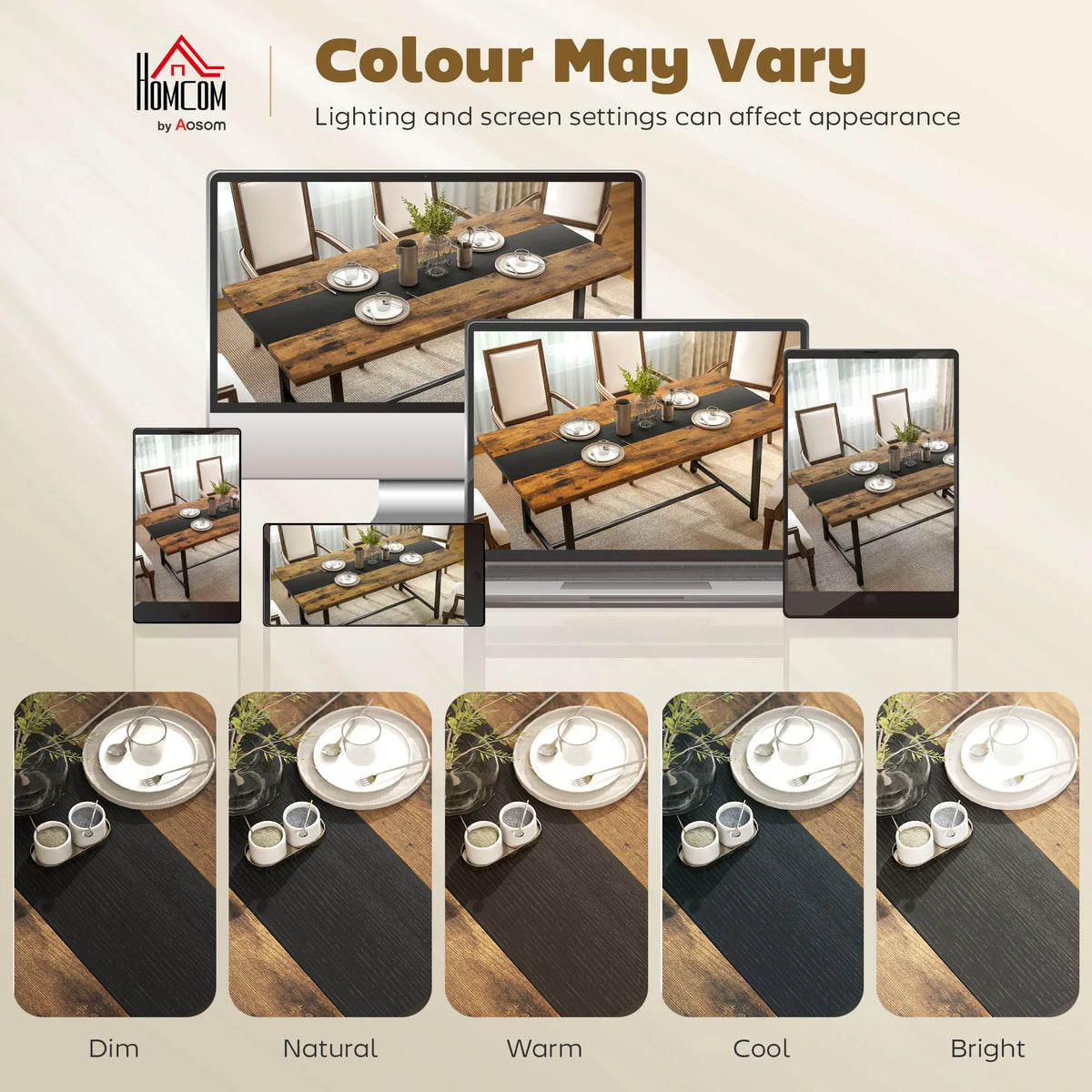 Homcom Industrial Metal Framed Dining Table For Eight