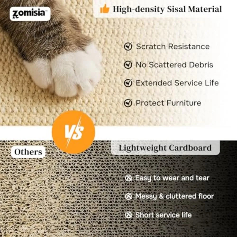 Sisal Cat Scratcher With Ball Track Toy For Indoor Pets