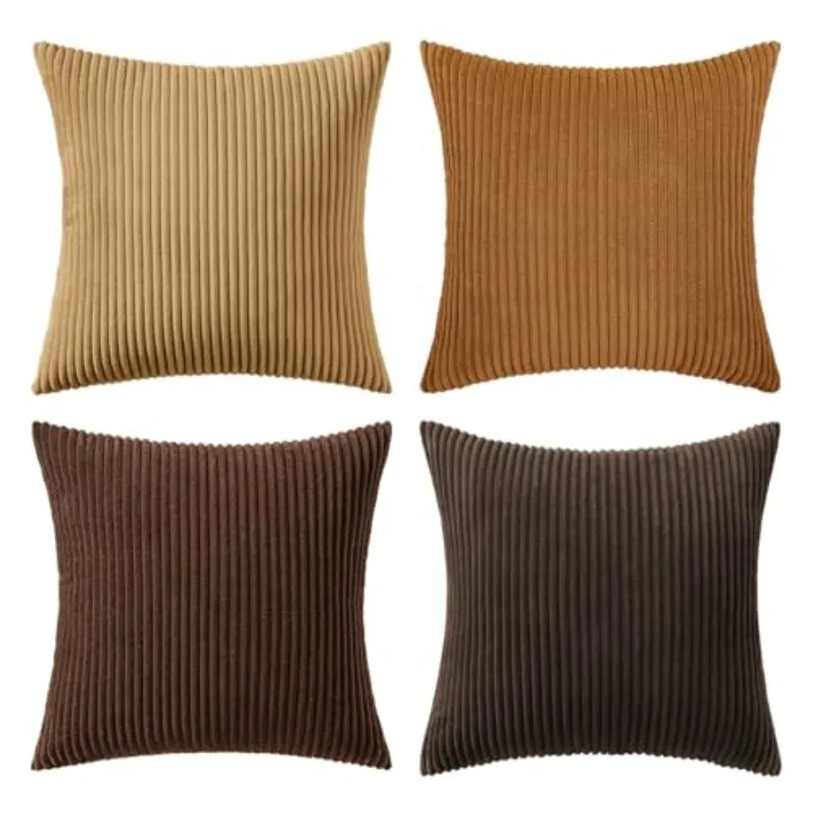 Boho Farmhouse Throw Pillow Covers With Soft Cotton Blend Cushion