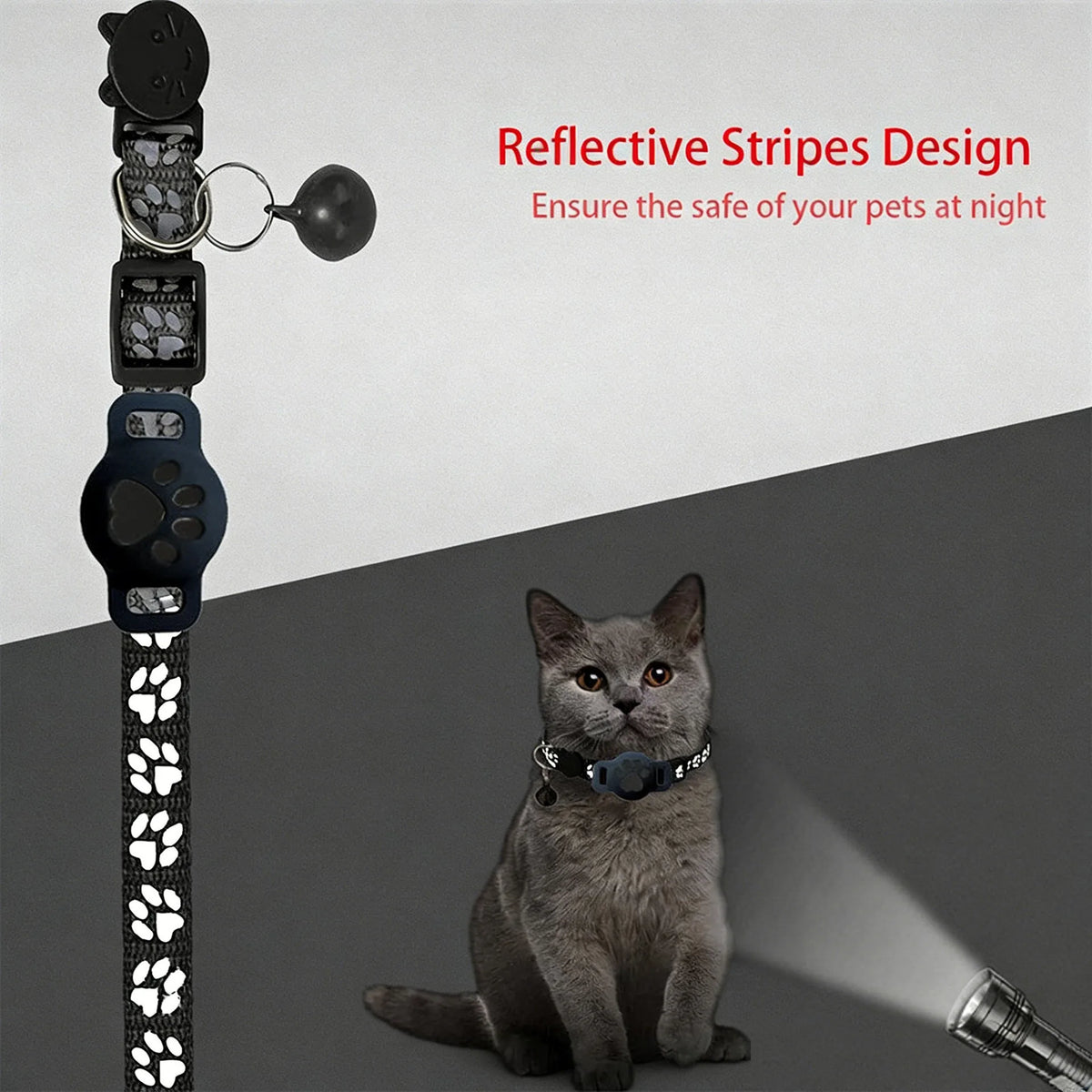 Reflective Breakaway Cat Collar Featuring Integrated Tracking Support