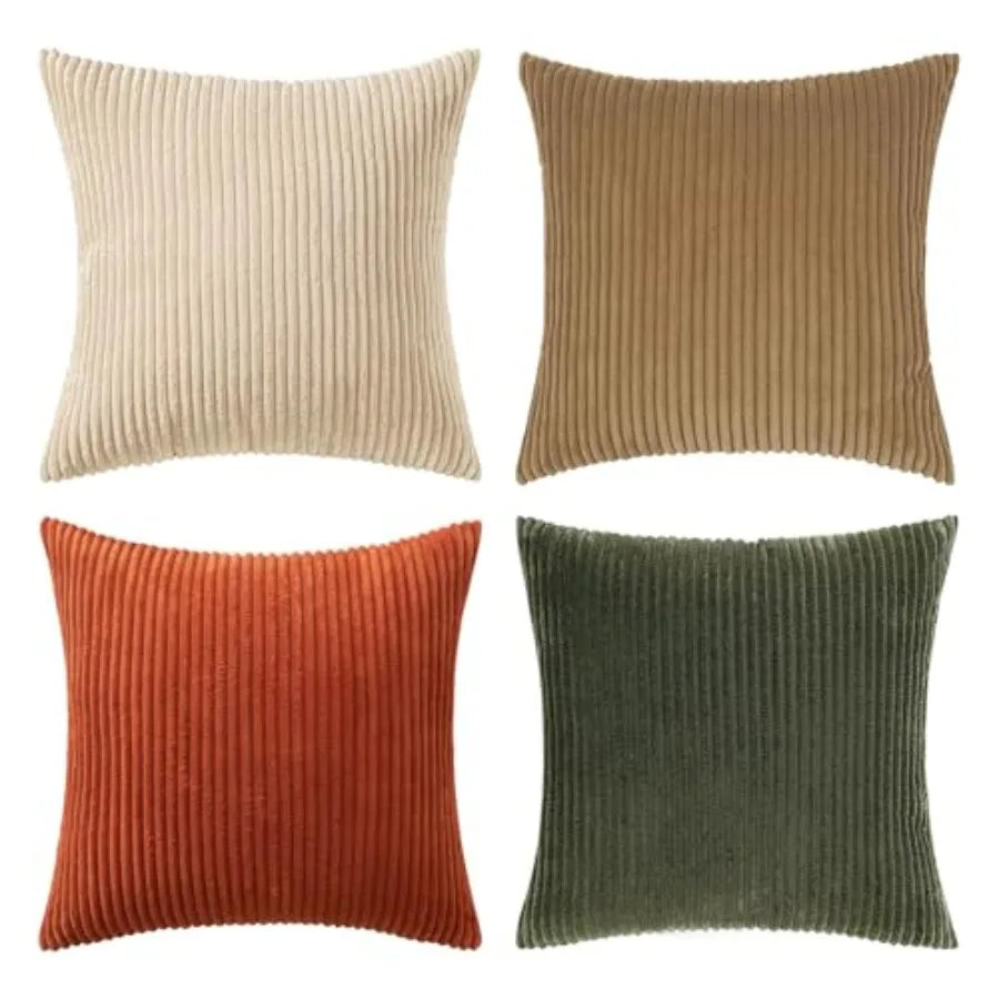 Boho Farmhouse Throw Pillow Covers With Soft Cotton Blend Cushion