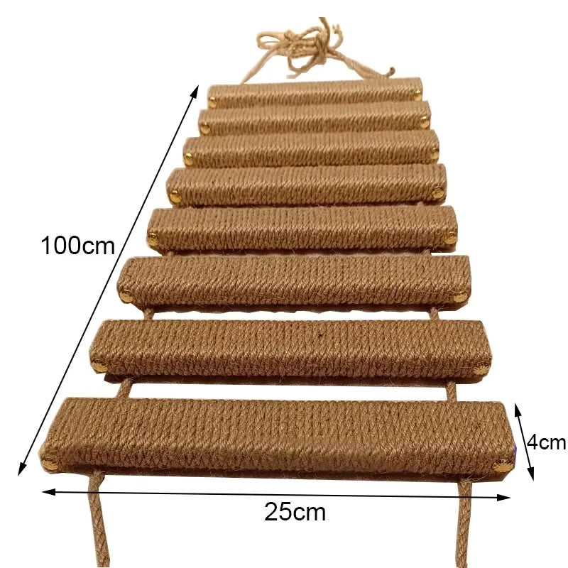 CWV Four Step Wall Mounted Cat Climbing Shelf With Sisal