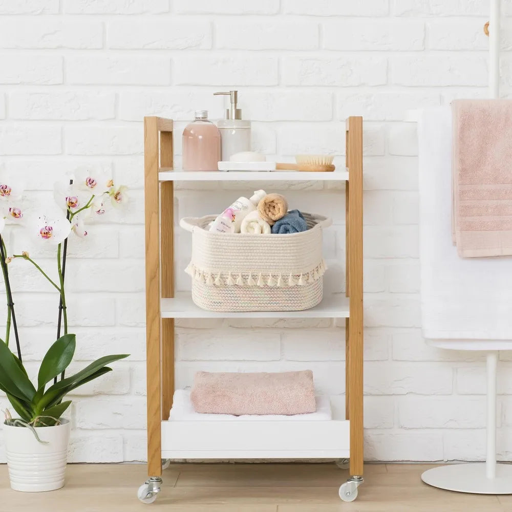 Three Pack Cotton Rope Storage Baskets For Toys And Linen