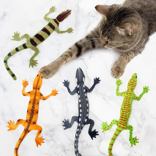Lizard Catnip Toys For Cats Bite Resistant Interactive Dental Chew