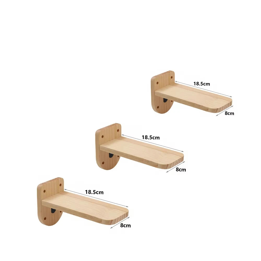 CWV Four Step Wall Mounted Cat Climbing Shelf With Sisal