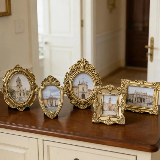 Vintage Resin Miniature Picture Frame Set For Wall Decor