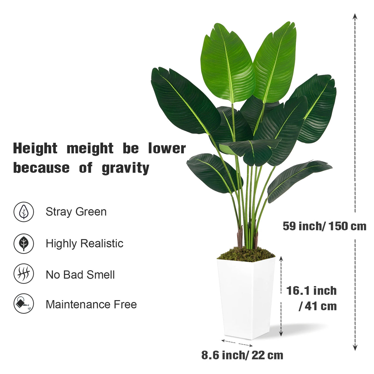 Olitree Artificial Bird Of Paradise Indoor Plant With Pot