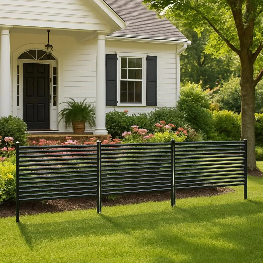 Expandable Metal Garden Fence Waterproof Uv Resistant Privacy Shield