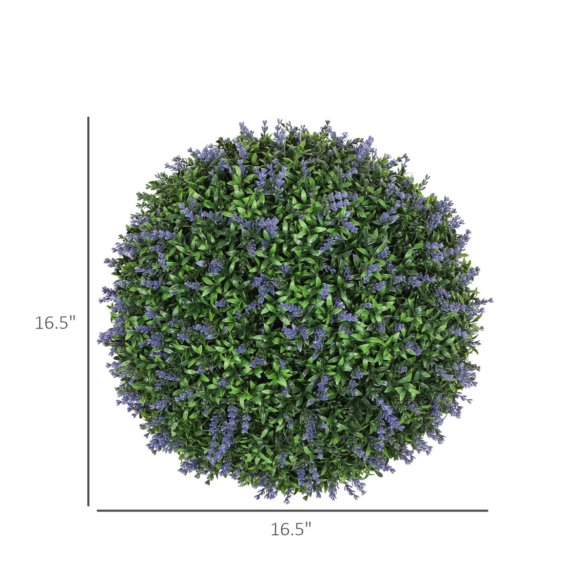 Artificial Boxwood Topiary Ball With Lavender Faux Plant Home Decor