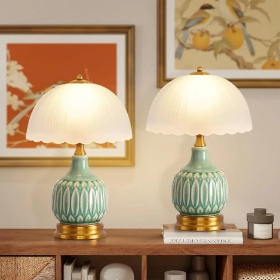 Classic Solar Ceramic Table Lamp For Living Room Decor