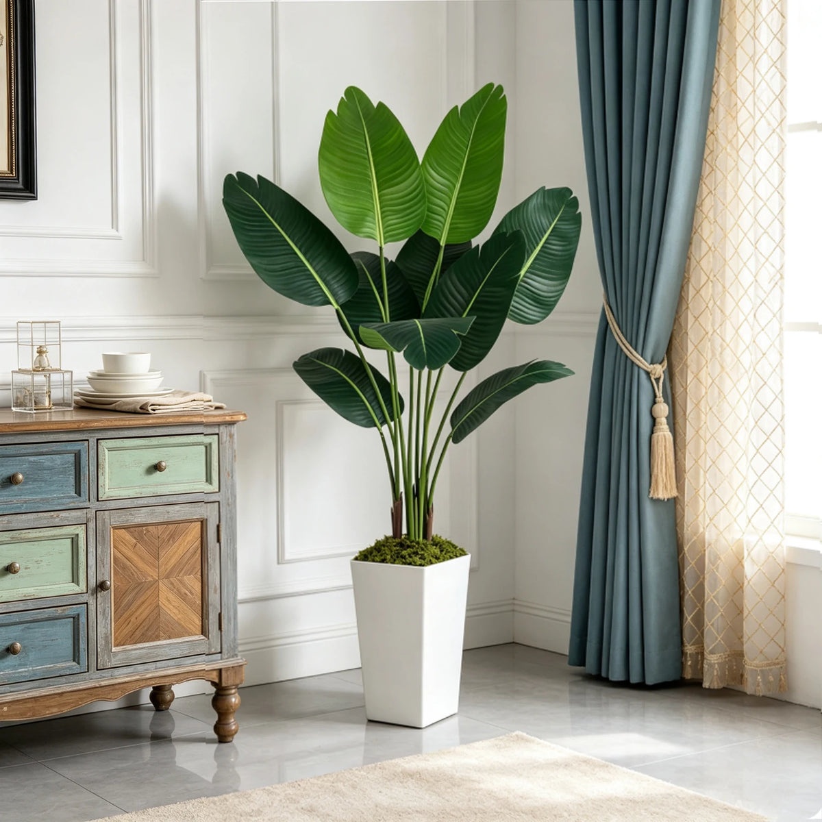 Olitree Artificial Bird Of Paradise Indoor Plant With Pot