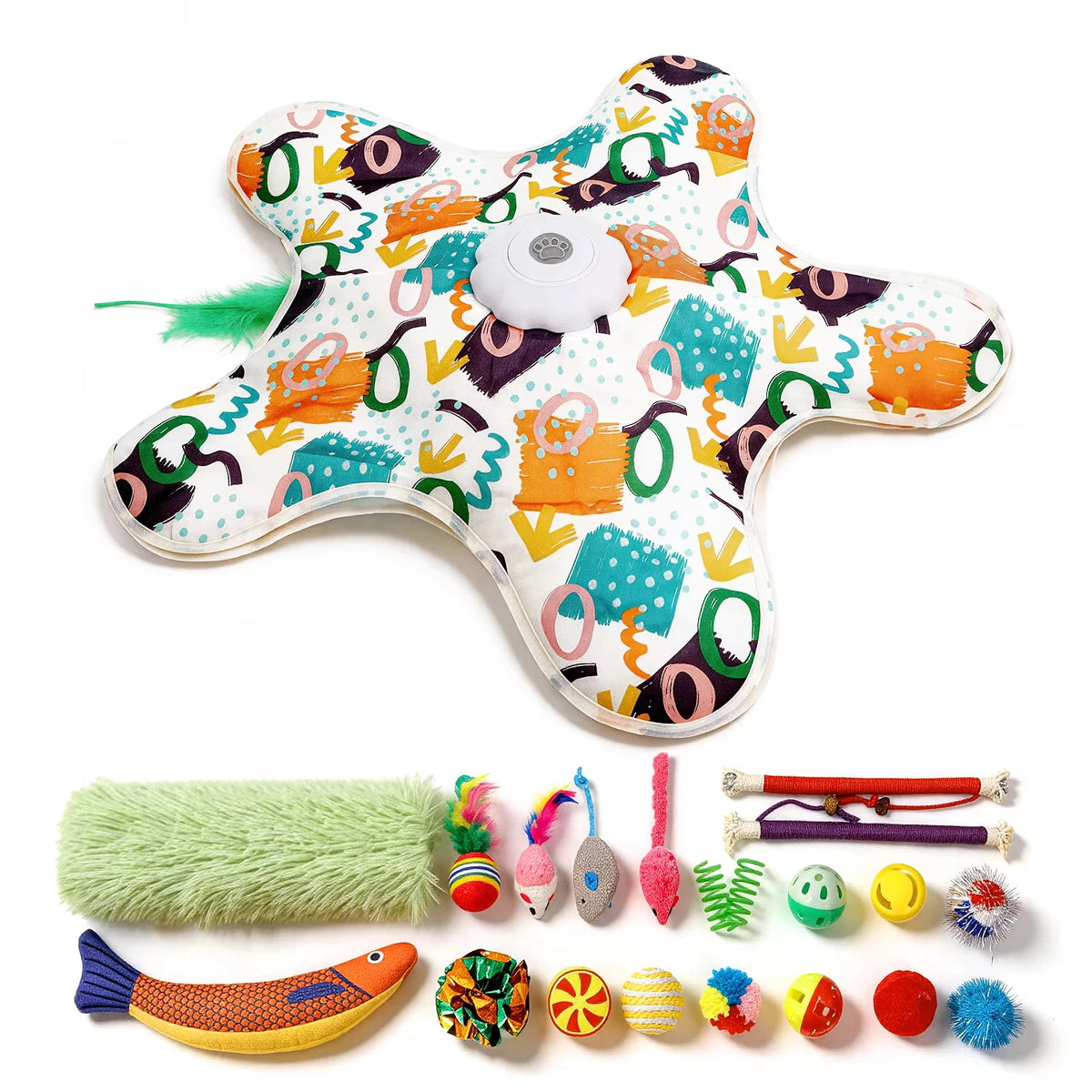 Pettravel Automatic Smart Sensor Cat Toy With Moving Feather Chirps