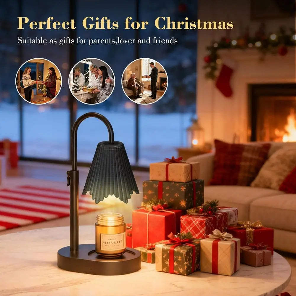 Adjustable Height Candle Warmer Lamp With Dimmable Brightness Control