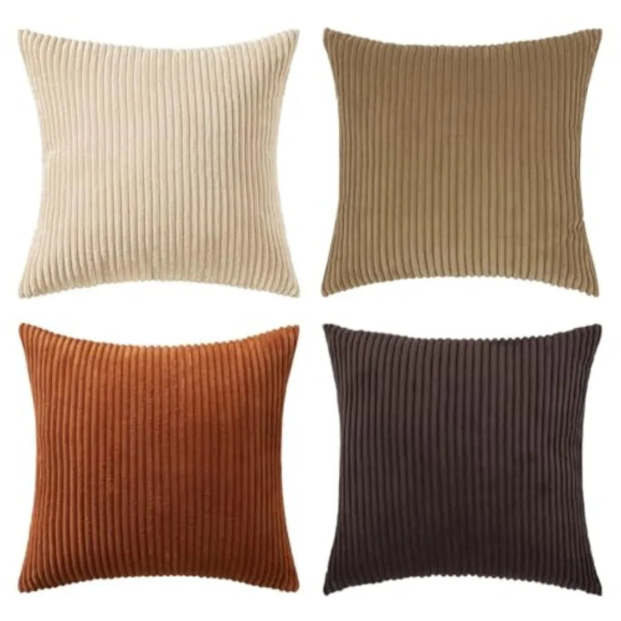 Boho Farmhouse Throw Pillow Covers With Soft Cotton Blend Cushion