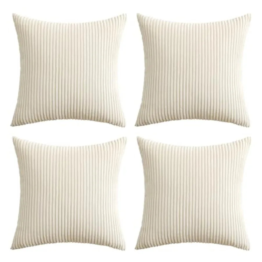 Boho Farmhouse Throw Pillow Covers With Soft Cotton Blend Cushion