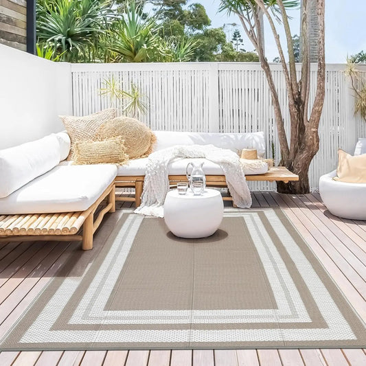 TWISTER Outdoor Waterproof Reversible Plastic Area Rug