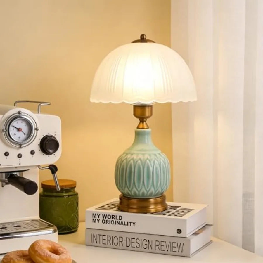 Classic Solar Ceramic Table Lamp For Living Room Decor