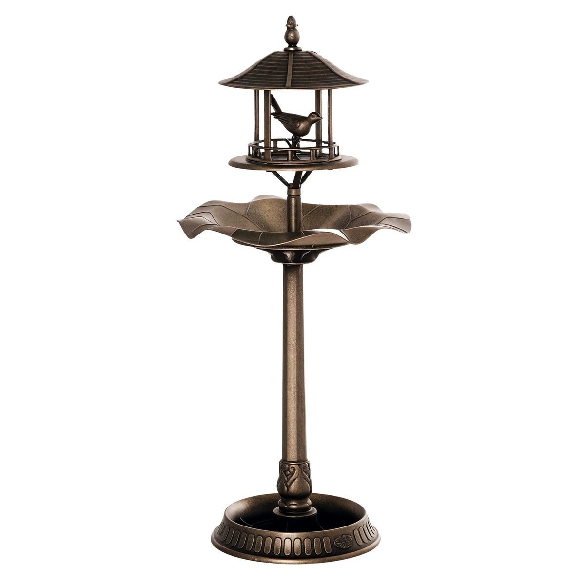 Outsunny 3in1 Resin Outdoor Bird Bath Garden Planter Feeder