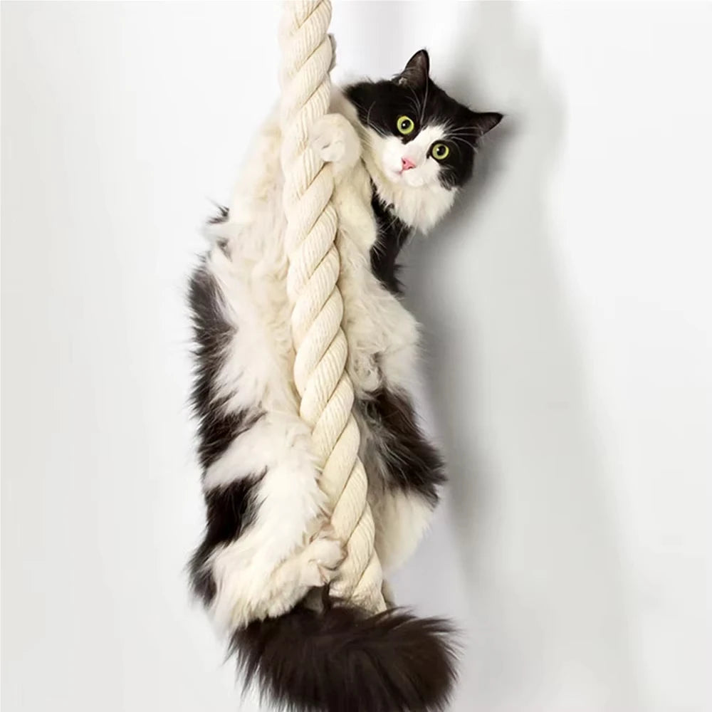 CWV Wall Mounted Cat Sisal Climbing Shelf Scratching Post Lounger