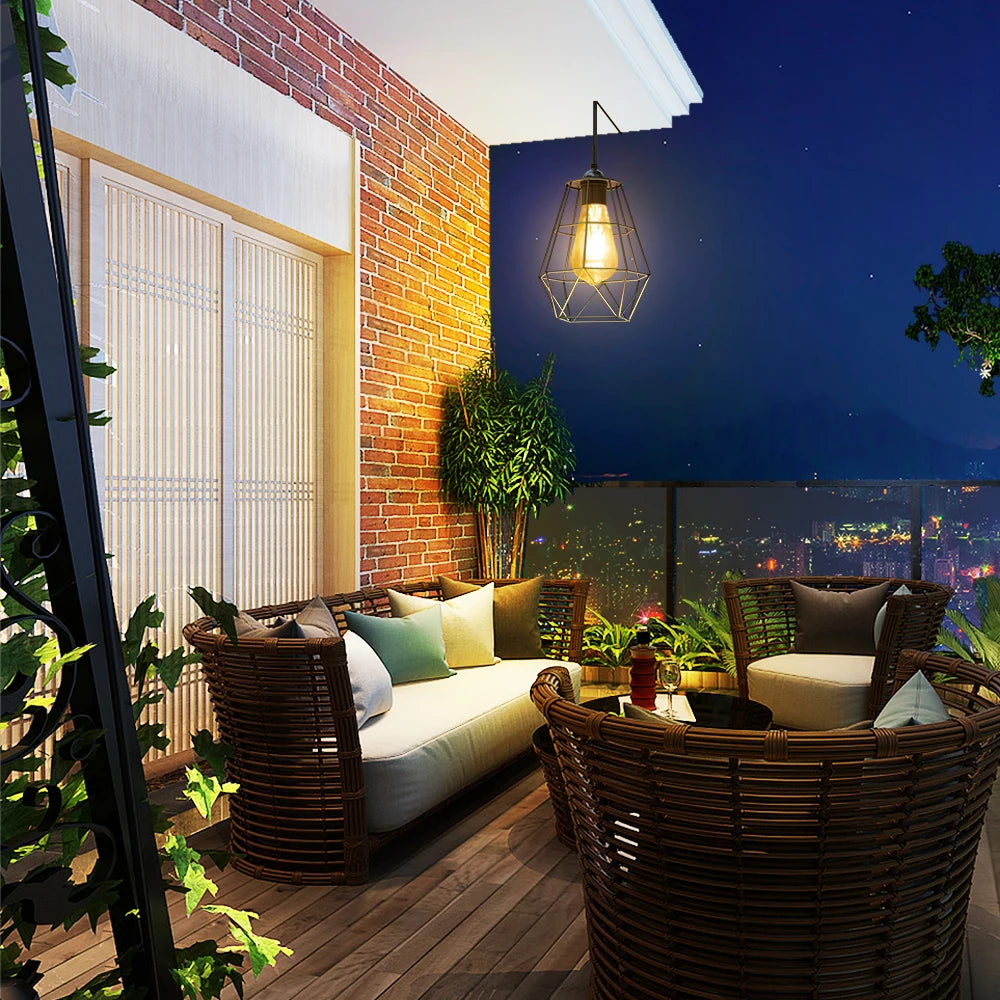 Intelamp 4000mAh Solar Pendant Lights Indoor Outdoor Waterproof
