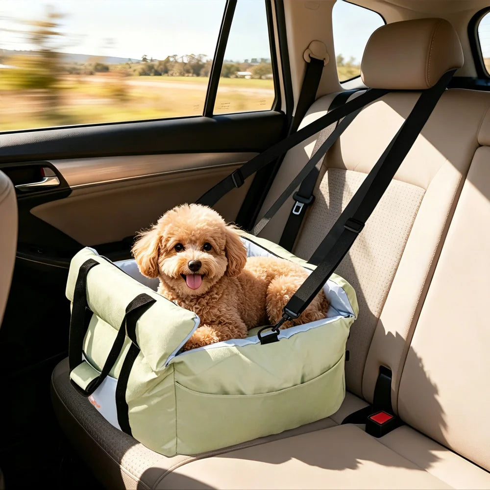 Borwart Portable Dog Car Seat With Safety Belt Cover