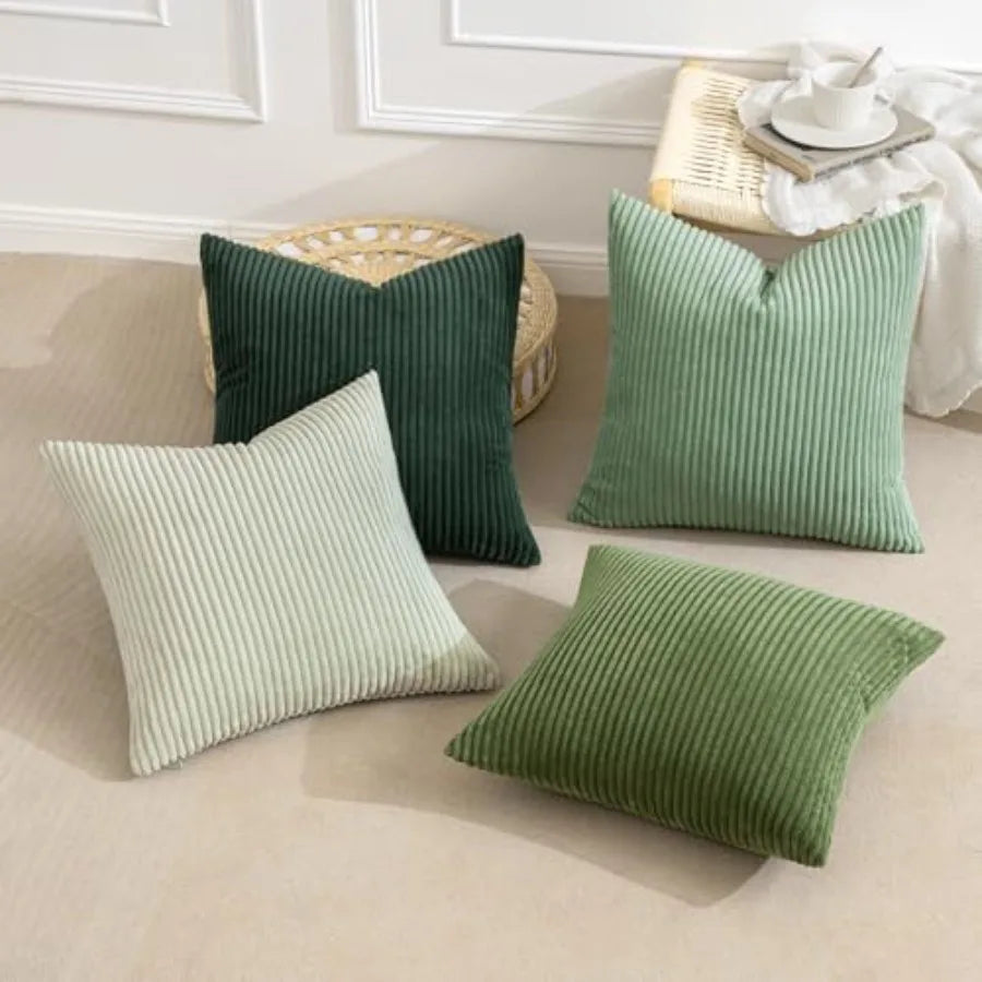 Boho Farmhouse Throw Pillow Covers With Soft Cotton Blend Cushion