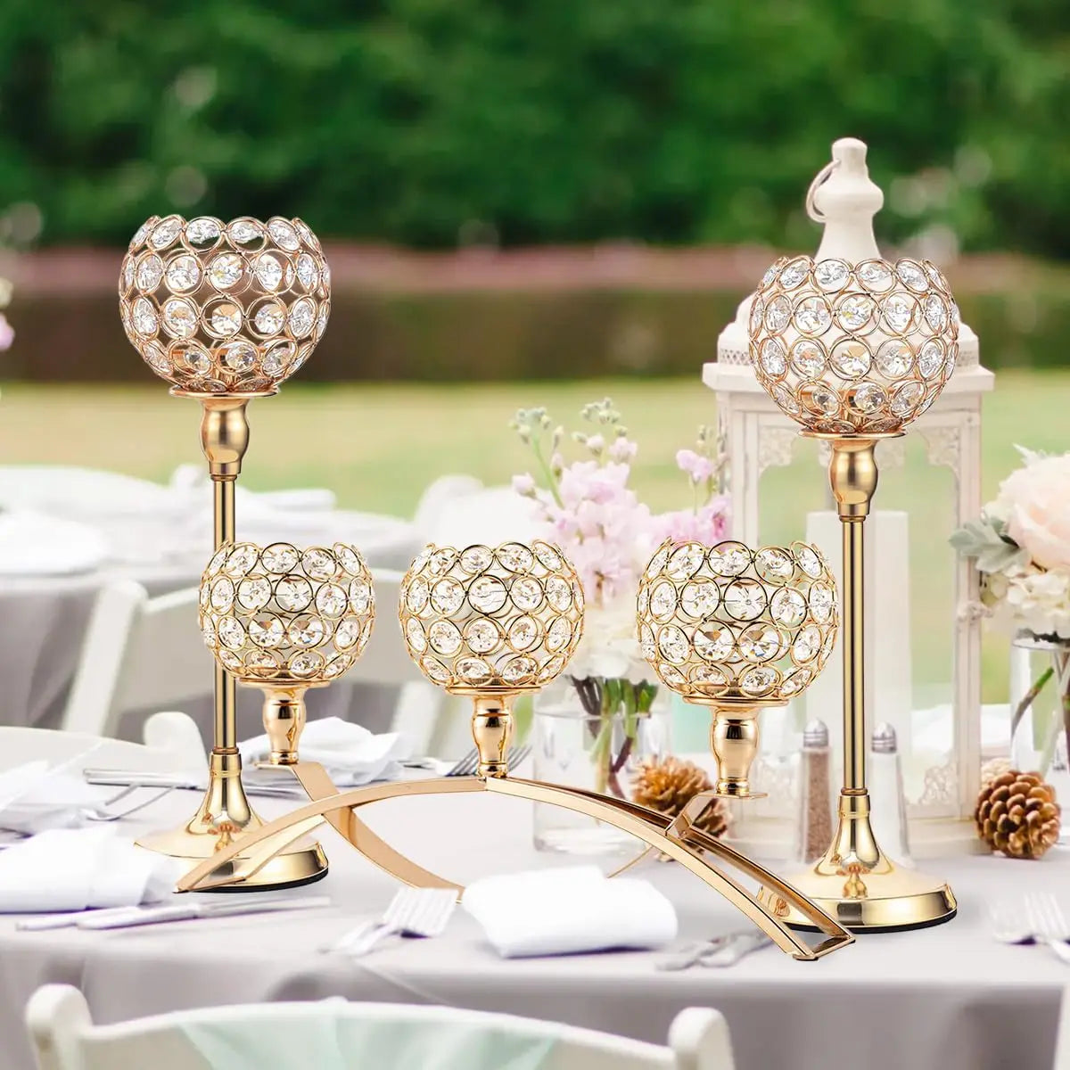 Premium Metal Tealight Candelabra Stand For Table Centerpiece Decor
