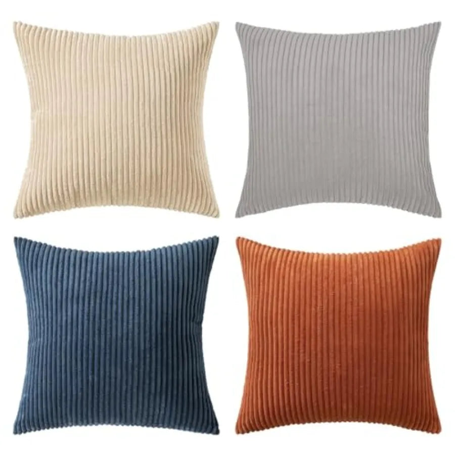 Boho Farmhouse Throw Pillow Covers With Soft Cotton Blend Cushion