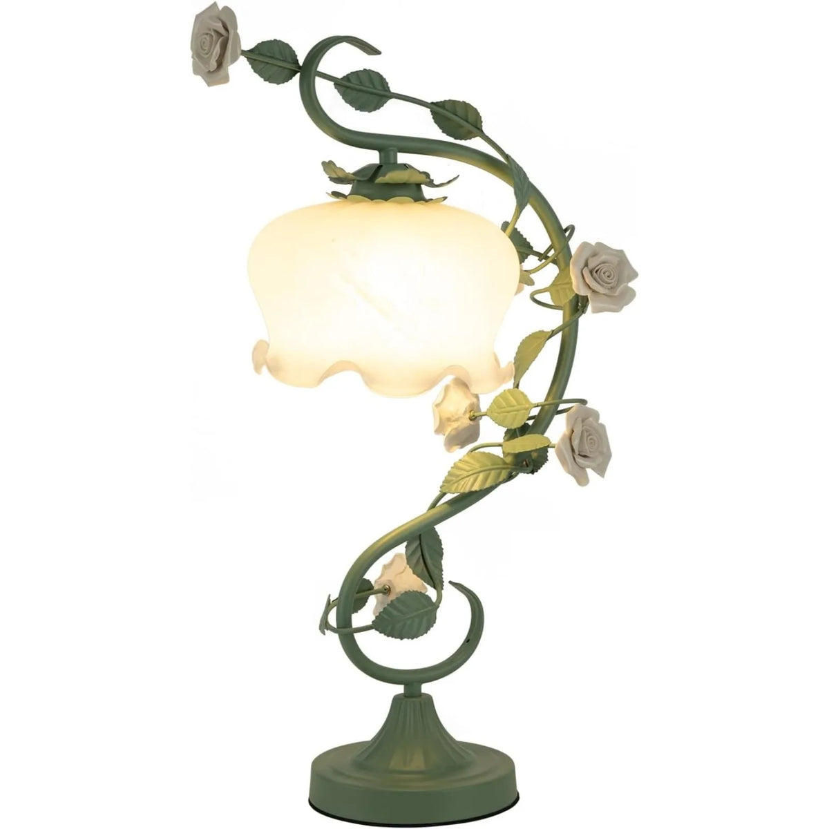 Modern Flower Glass Table Lamp For Bedroom Living Room Decor