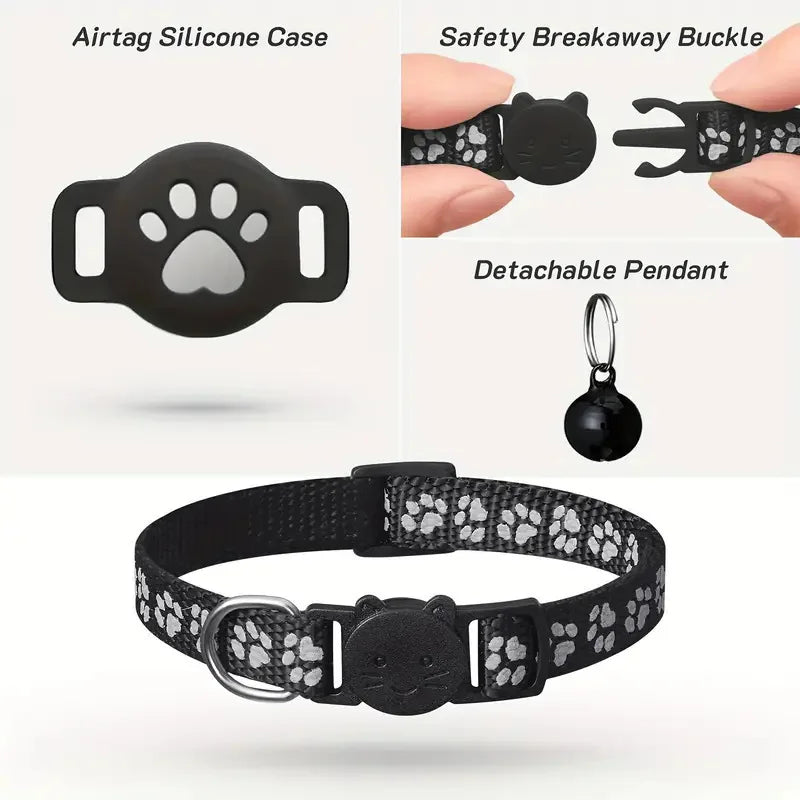 Reflective Breakaway Cat Collar Featuring Integrated Tracking Support