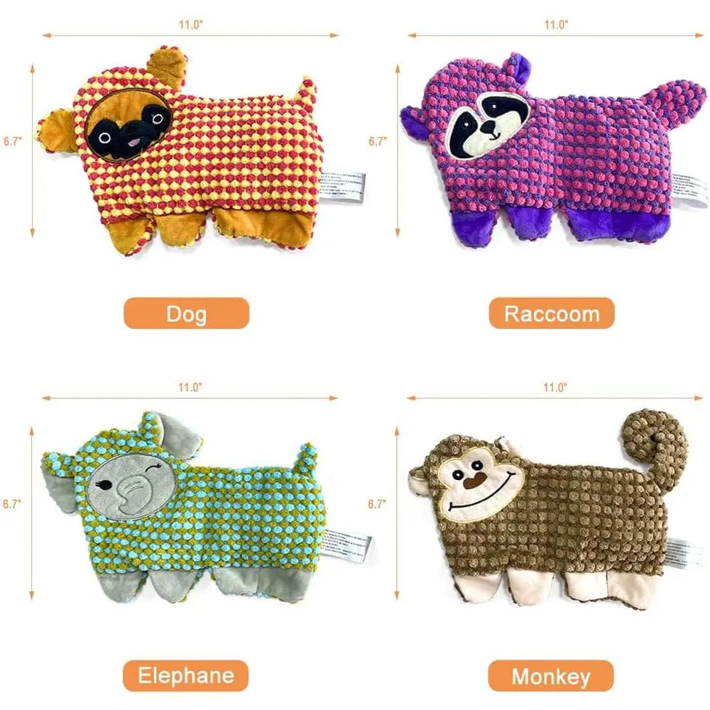 No Stuffing Dog Toy With Squeaker And Crinkle Paper