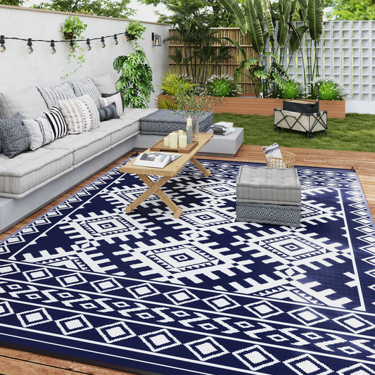 Outsunny Modern Geometric Pattern Nonwoven Floor Mat