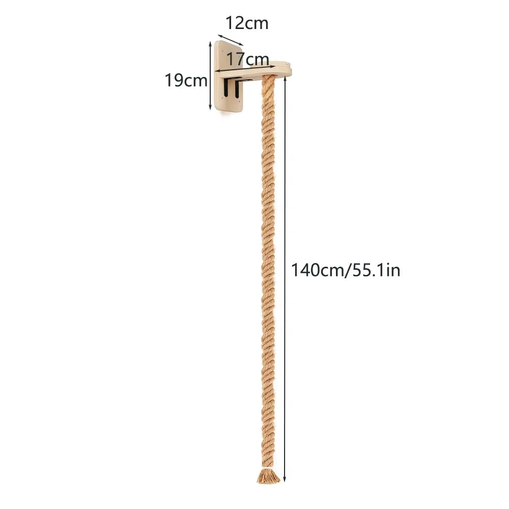 CWV Wall Mounted Cat Sisal Climbing Shelf Scratching Post Lounger