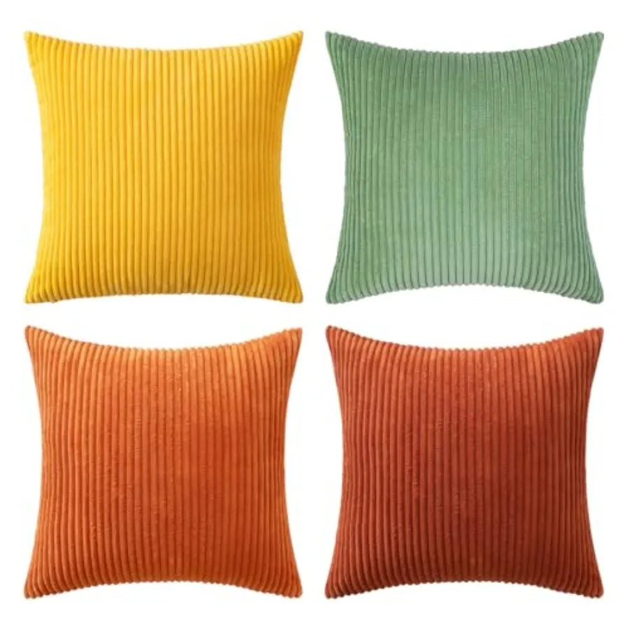 Boho Farmhouse Throw Pillow Covers With Soft Cotton Blend Cushion