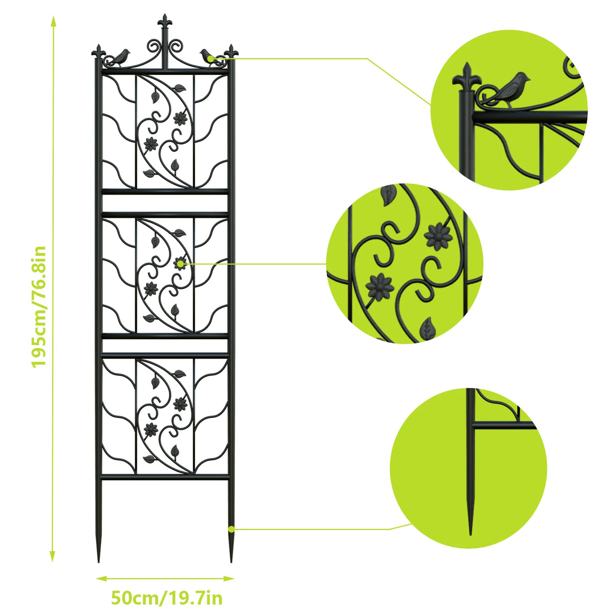 Decorative Metal Garden Trellis Panel For Outdoor Climbing Plants