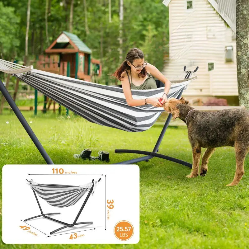 Gyroor Heavy Duty Hammock With Stand And Storage Bag