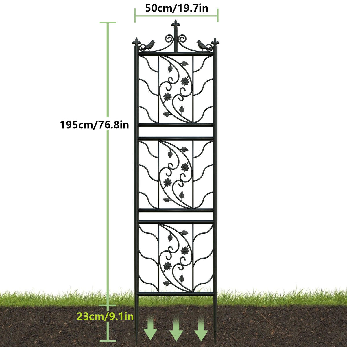 Decorative Metal Garden Trellis Panel For Outdoor Climbing Plants