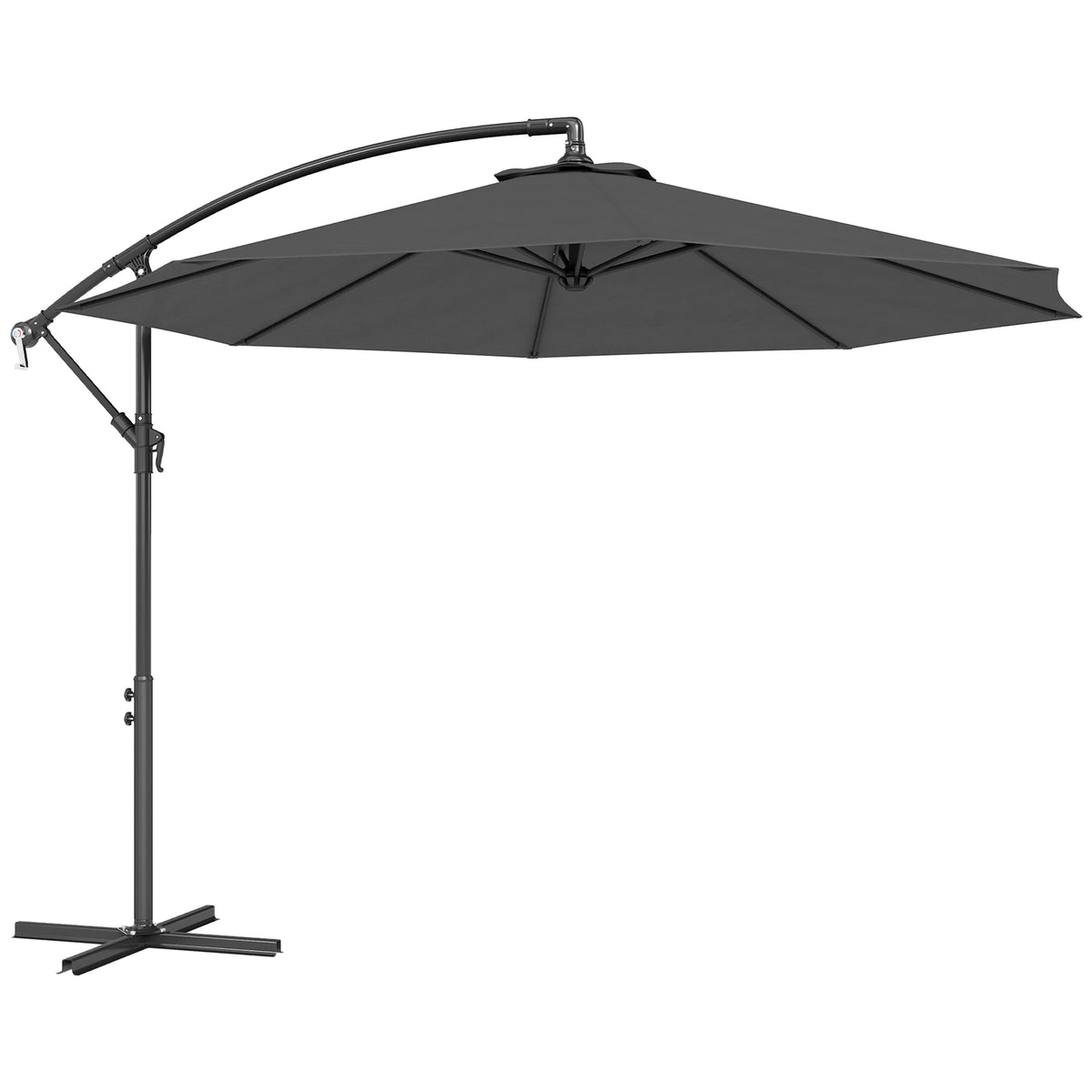 Outsunny Cantilever Patio Umbrella With Uv Resistance And Cross Base