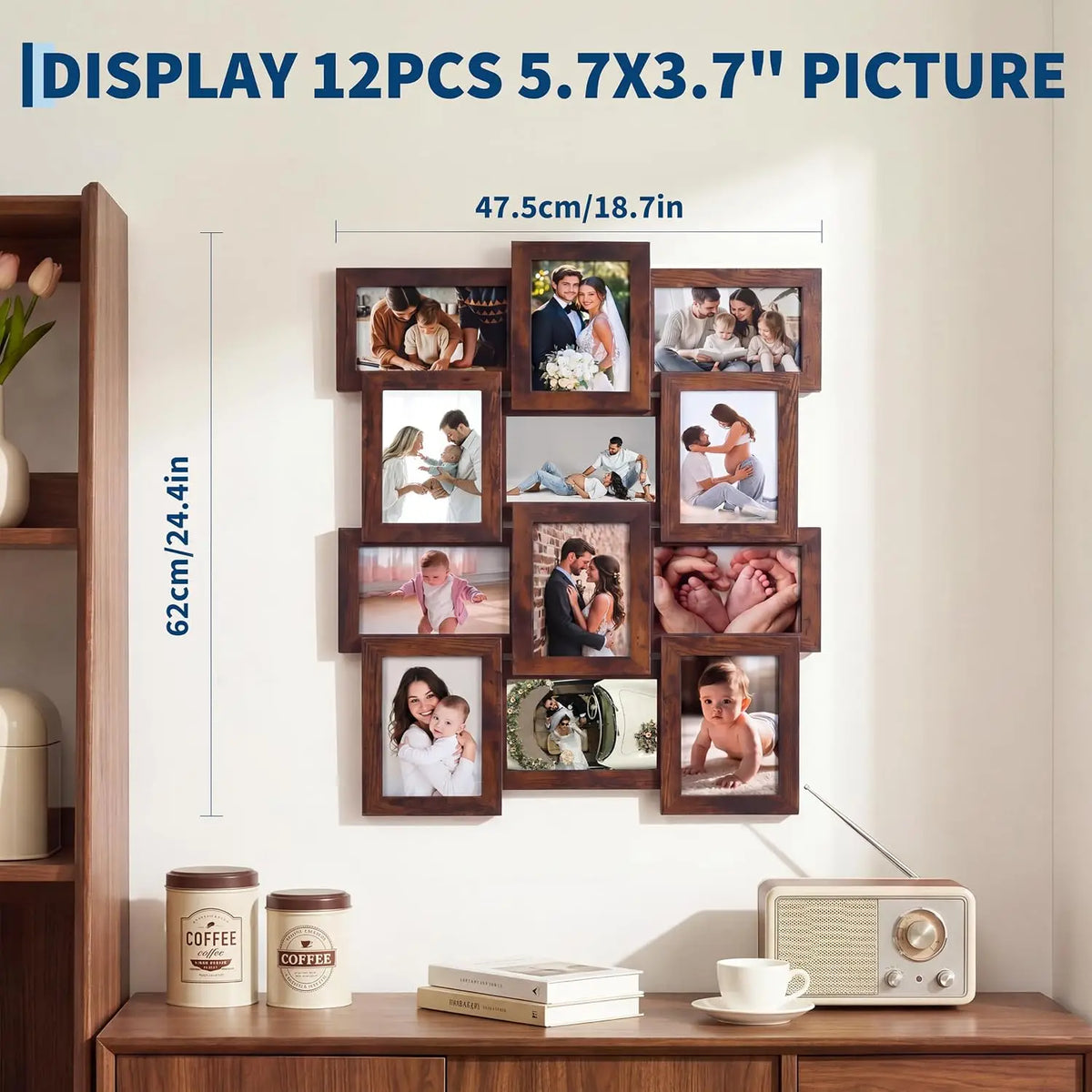 Collage Picture Frame Wall Decor Set For Modern Home Display
