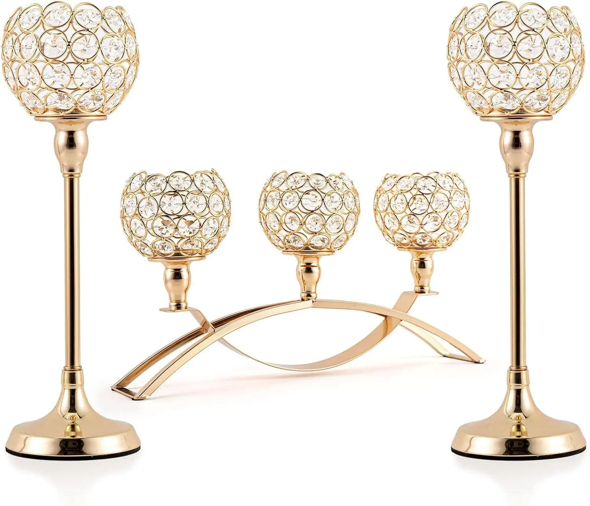 Premium Metal Tealight Candelabra Stand For Table Centerpiece Decor