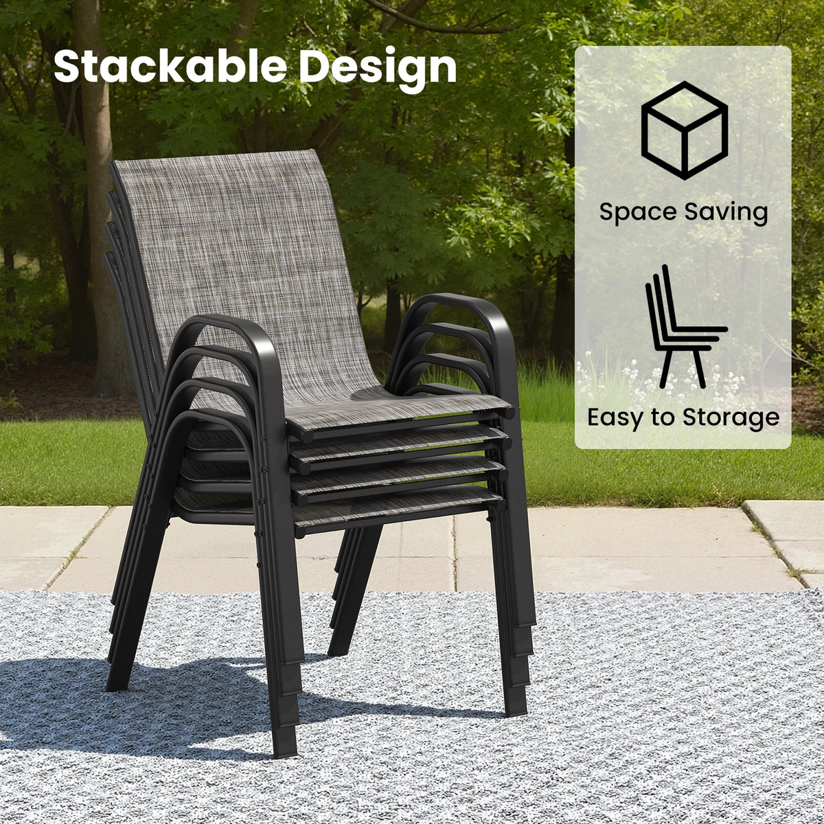 Farini Five Piece Outdoor Dining Set With Four Chairs