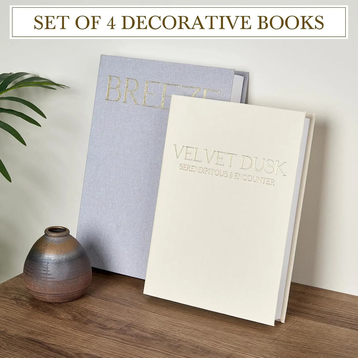 Garvee Stylish Linen Magnetic Book Shaped Storage Boxes