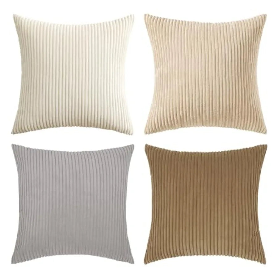 Boho Farmhouse Throw Pillow Covers With Soft Cotton Blend Cushion