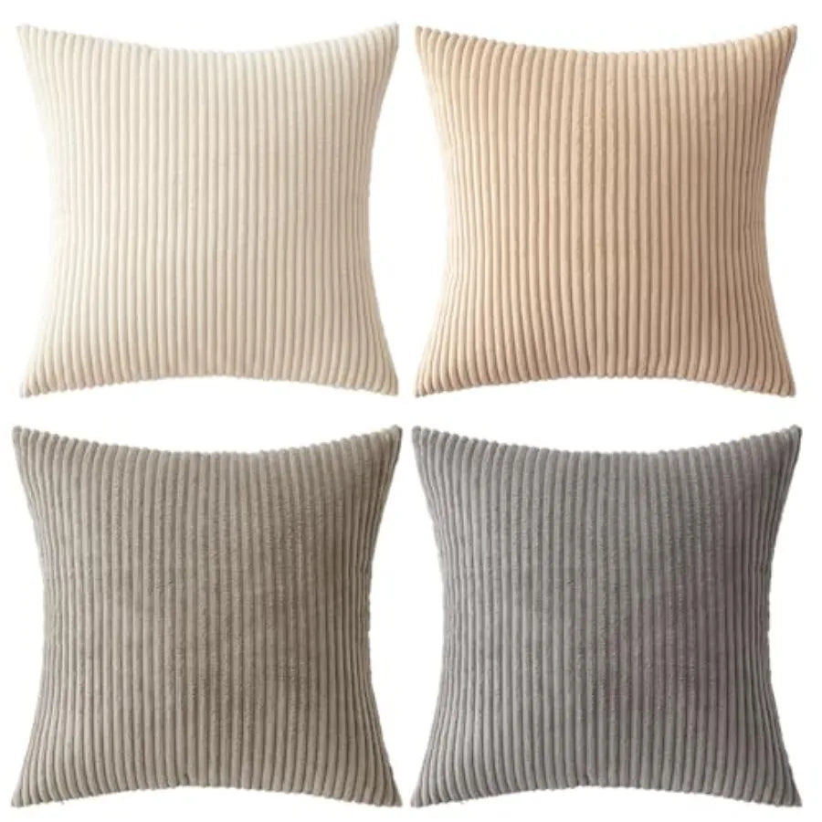 Boho Farmhouse Throw Pillow Covers With Soft Cotton Blend Cushion