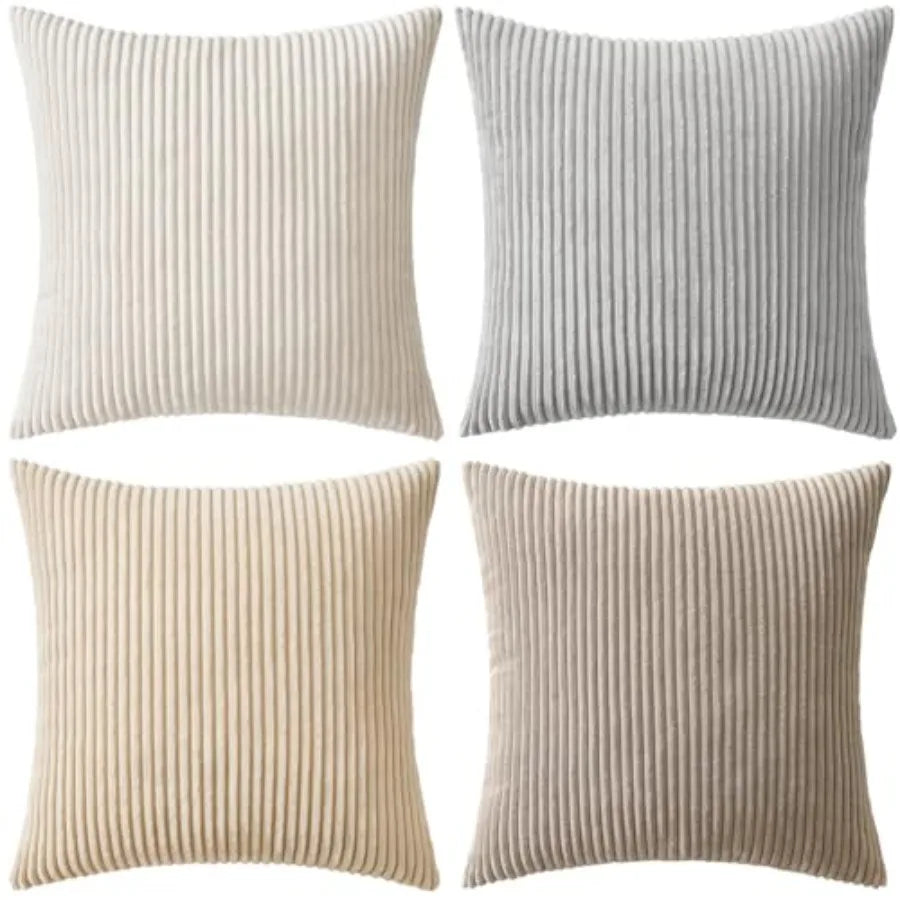 Boho Farmhouse Throw Pillow Covers With Soft Cotton Blend Cushion
