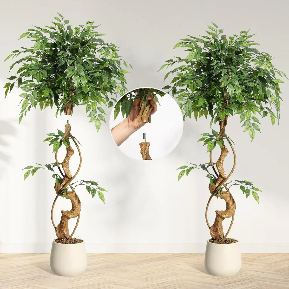 Premium Artificial Ficus Tree With Realistic Silk Leaves